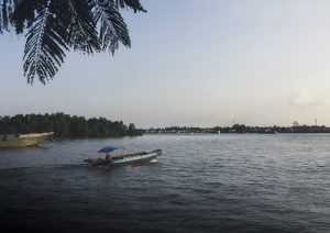 The Hau River banks in Can Tho, South Vietnam.