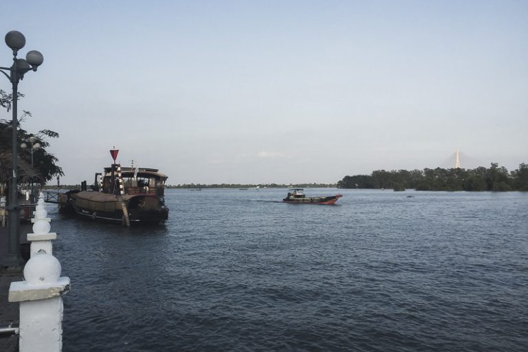 The beautiful Hau River in the Mekong Delta region.