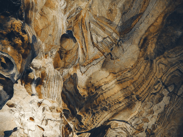 Textures of cave temple walls in Ipoh, Malaysia.