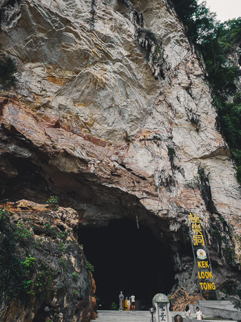 The opening of Kek Look Tong cave temple.