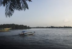 The Hau River banks in Can Tho, South Vietnam.