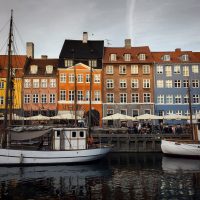 The banks of Nyhavn in Copenhagen, Denmark.